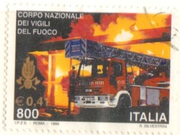 1999 Italia 2447 Vigili Del Fuoco £ 810 € 0,41 Usata - 1991-00: Used