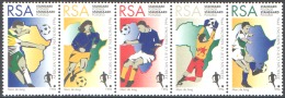 SOUTH AFRICA 1996 AFRICAN FOOTBALL CUP STRIP OF 5** (MNH) - Copa Africana De Naciones