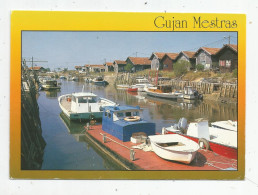 Cp , 33 , GUJAN MESTRAS , Bateaux , Le Port Ostréicole , Voyagée , Ed : Elce , Pêche - Gujan-Mestras