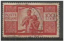 100 Lire Democratica Specializzato I° Lastra Grigia D.14x14e1/4 Filigrana NORMALE SINISTRA - 1946-60: Usati