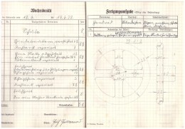 Werkstatt-Arbeitsbuch , ADE - Werk In Waltershausen , 1939 , Harri Herrmann In Hörselgau / Hörsel !!! - Waltershausen