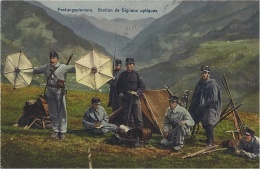 SUISSE - MILITARIA - Festungspioniere - Occupation Des Frontières 1914 - Station Signaux Optiques - Ed. E. Goetz, Luzern - Signau