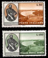 ITALIA Repubblica 1964 Posta Aerea Serie Ponte Di Verrazzano Lire 30 E 130 MNH ** Filigrana Stelle Integra - Poste Aérienne