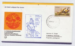 Australia FOOTBALL SOCCER WORLD CHAMPIONSHIP CUP IN GERMANY LH 695 LH 765 FIRST FLIGHT COVER 1974 - Lettres & Documents