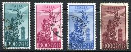 ITALIA Repubblica 1955 1959 Posta Aerea Serie Campidoglio 4v. Completa Annullata Usata Filigrana Stelle - Luchtpost