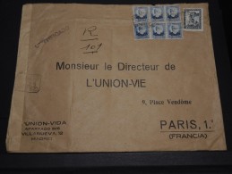 ESPAGNE - Env Pour Paris - Grand Format - A Bien étudier - Détaillons Collection - Lot N° 16472 - 1931-50 Covers