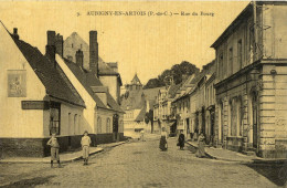 CPA (62) AUBIGNY EN ARTOIS  Rue Du Bourg  (edition Toilée Couleur) - Aubigny En Artois