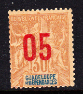 Guadeloupe MH Scott #84 5c On 30c Navigation & Commerce - Neufs