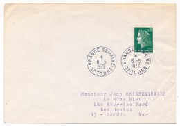 Enveloppe - Cachet Temporaire "Grande Semaine 37 TOURS" - 6-5-1972 - Commemorative Postmarks