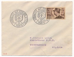 Enveloppe - Cachet Temporaire Illustré "Kermesse Aux Etoiles 2eme DB - PARIS" - 28 Juin 1952 - Matasellos Conmemorativos