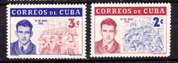 CUBA N° 595 / 596 NEUF**   SANS CHARNIERE / MNH PETIT ADHERENCE - Unused Stamps