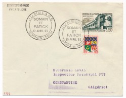 Enveloppe - Cachet Temporaire "Jumelage SOMAIN Et FATICK - SOMAIN (Nord)" - 30-04-1962 - Commemorative Postmarks