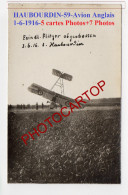 HAUBOURDIN-AVION Anglais-1-6-16-Aviation-Fliegerei-5 Cartes Photos+7 Photos All.-GUERRE 14-18-1 WK-Militaria-France-59- - Haubourdin