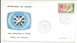 CONGO FDC ANNEE DU TOURISME 1967 - FDC