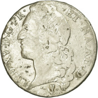 Monnaie, France, Louis XV, 1/2 Écu De Béarn Au Bandeau, 1/2 ECU, 44 Sols - 1715-1774 Luigi XV Il Beneamato