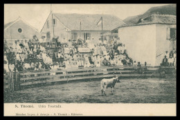 SÃO TOMÉ E PRÍNCIPE - TAUROMAQUIA - Uma Tourada ( Ed. Mendes Lopes & Araújo) Carte Postale - Sao Tome And Principe