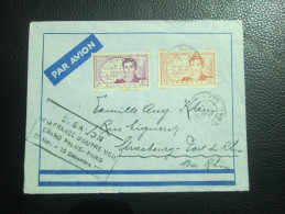 Lettre De ST LOUIS Sénégal Affr Avce Timbres Poste AOF SENEGAL + MAURITANIE Pour STRASBOURG 1939 - Brieven En Documenten