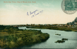 CA MOOSE JAW / Bird's Eye View City Of Moose Jaw / CARTE COULEUR GLACEE - Altri & Non Classificati
