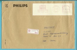 Brief Aangetekend Met Roodfrankeering " BH8314 / COMPACT DISC" Met Hoofding "PHILIPS / BRUSSEL" - 1980-99
