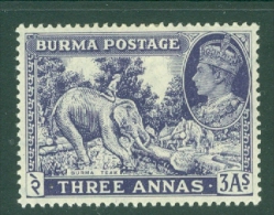 Burma: 1946   British Civil Administration - KGVI   SG57a    3a   MH - Birmanie (...-1947)