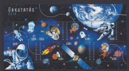 HUNGARY - 2015. SPECIMEN Minisheet -  Anniversaries And Events In Space Research - Proofs & Reprints