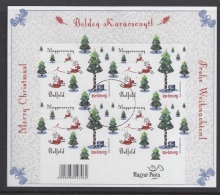 HUNGARY - 2015. SPECIMEN Minisheet -  Christmas / Self Adhesive / With Inscription Belföld - Oblitérés
