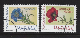 HUNGARY - 2016. SPECIMEN - Greetings (stemless Gentian And Poppy) / Flowers - Usado