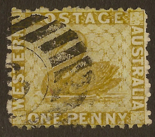 WESTERN AUSTRALIA 1864 1d P12.5 SG 52 U #UU155 - Gebruikt