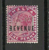 MALTA Old Revenue Tax Stamp OPT O - Malta