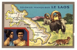 LE LAOS - Colonies Françaises - ELEPHANT - Ed. Produits Chimiques  Lion Noir - Laos