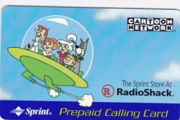 United States, Sprint, Cartoon Network, 5 Minuttes Free Domestic, Spaceship, 2 Scans. - Sprint