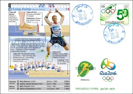 ALGERIA 2016 - Philatelic Cover Olympic Games Rio 2016 Athletics Long Jump Olympische Spiele Olímpicos Olympics - Verano 2016: Rio De Janeiro