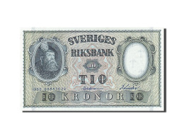 Billet, Suède, 10 Kronor, 1952-1955, 1960, KM:43h, NEUF - Sweden