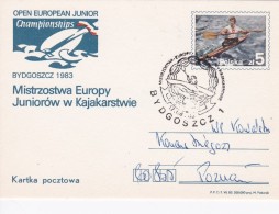 POLOGNE ENTIER POSTAL     THEME CANOE - Kanu