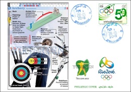 ALGERIA 2016 Philatelic Cover Olympic Games Rio 2016 Archery Olympische Spiele Olímpicos Olympics Tir à L'Arc - Zomer 2016: Rio De Janeiro