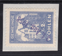 Schweiz Heimat AG WOHLEN 1958-08-01 Gemeinde Steuermarke Auf Papierstück - Revenue Stamps