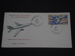 NOUVELLE CALEDONIE - FDC 1ère Liaison Nouméa Paris - Avril 1973 - P19574 - FDC