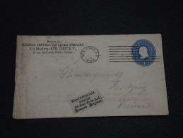 ETATS-UNIS - Lettre Entier 1c Partie De NY Pour Vienne Autriche Puis Redirigée - 1894 - P19576 - ...-1900