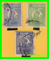 RUMANIA  ( POSTA ROMANA  EUROPA )  3 SELLOS  AÑO 1920-22 - Oficiales