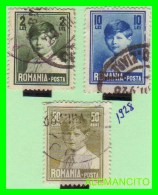 RUMANIA  ( POSTA ROMANA  EUROPA )  3 SELLOS  AÑO 1928 - Oficiales