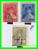 RUMANIA  ( POSTA ROMANA  EUROPA )  3 SELLOS  AÑO 1928 - Service