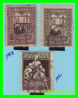 RUMANIA  ( POSTA ROMANA  EUROPA )  3 SELLOS  AÑO 1918-21 - Oficiales