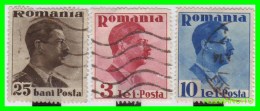 RUMANIA  ( POSTA ROMANA  EUROPA )  3 SELLOS  AÑO 1933- 1935 - Dienstmarken