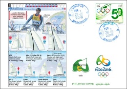 ALGERIA 2016 - Philatelic Cover Olympic Games Rio 2016 Sailing Voile Olympische Spiele Olímpicos Olympics Segeln - Estate 2016: Rio De Janeiro