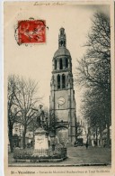 CPA 41  VENDOME STATUE DU MARECHAL ROCHAMBEAU ET TOUR ST MARTIN  1911 - Vendome