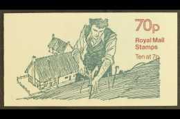 1978 70P BOOKLET COUNTRY CRAFT Series "Thatching" (Design No2) Rare Selvedge At Left, SG FD3A, Very Fine Complete... - Otros & Sin Clasificación