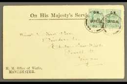 O.W. OFFICIAL 1903 (27 Feb) "On His Majesty's Service / H. M. Office Of Works, Manchester" Printed Env Bearing A... - Sin Clasificación