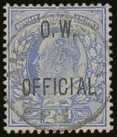 O.W. OFFICIAL 1902 2½d Ultramarine, SG O39, Very Fine Used With Pretty "Parliament Square" Cds. For More... - Unclassified