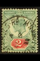 1902-10 2d Pale Grey-green & Scarlet De La Rue Printing On Chalky Paper With DISTORTED TABLET - "RHOMBUS"... - Ohne Zuordnung