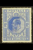 1902 10s Ultramarine, Ed VII, SG 265, Superb Mint Og. Lovely Bright Colour.  For More Images, Please Visit... - Sin Clasificación